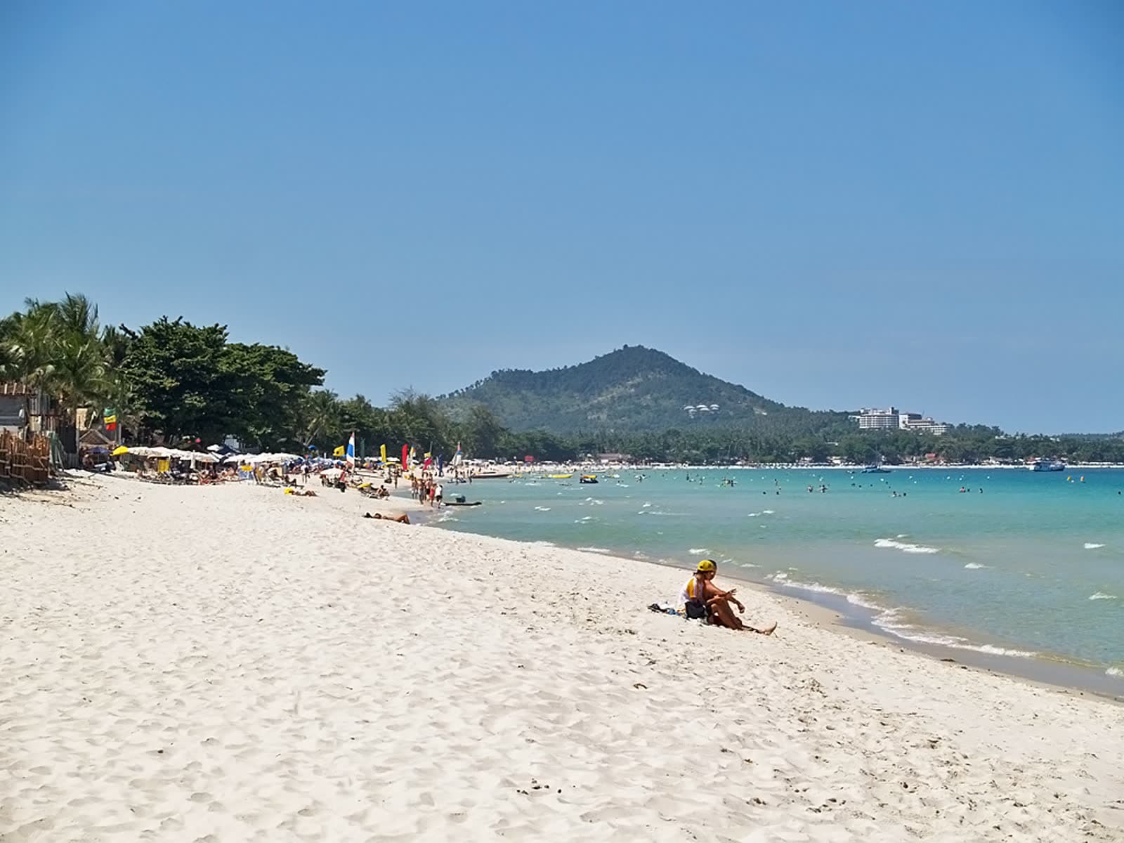 Chaweng Beach looking north along the sand towards the headland, Koh Samui