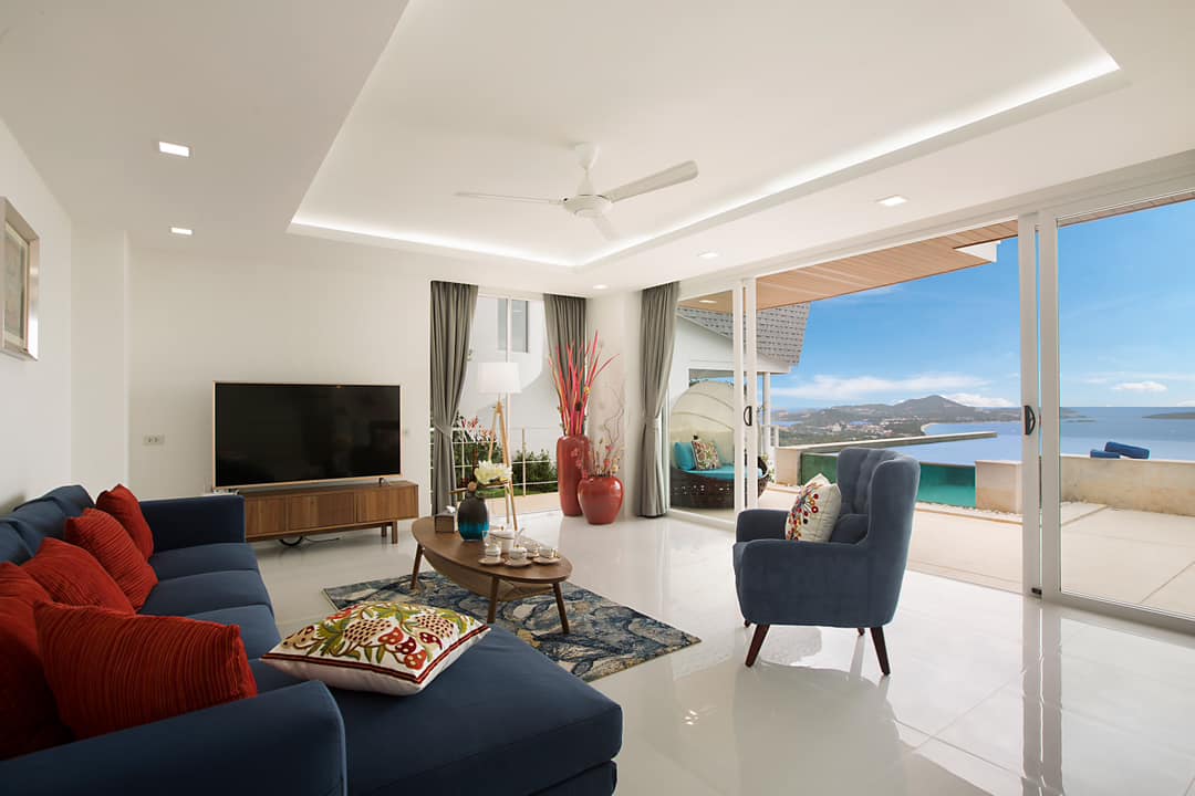 Modern 3-Bedroom Seaview Pool Villa for Sale in Chaweng Noi