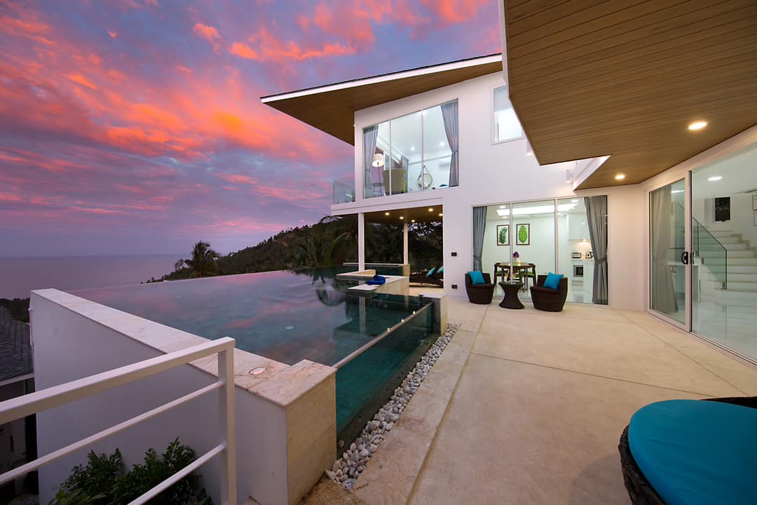 Modern 3-Bedroom Seaview Pool Villa for Sale in Chaweng Noi