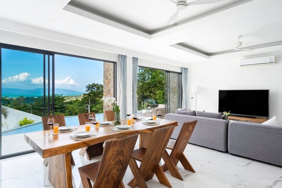 Breathtaking 4-Bedroom Sea View Villa with Independent Studio in Bophut Hills