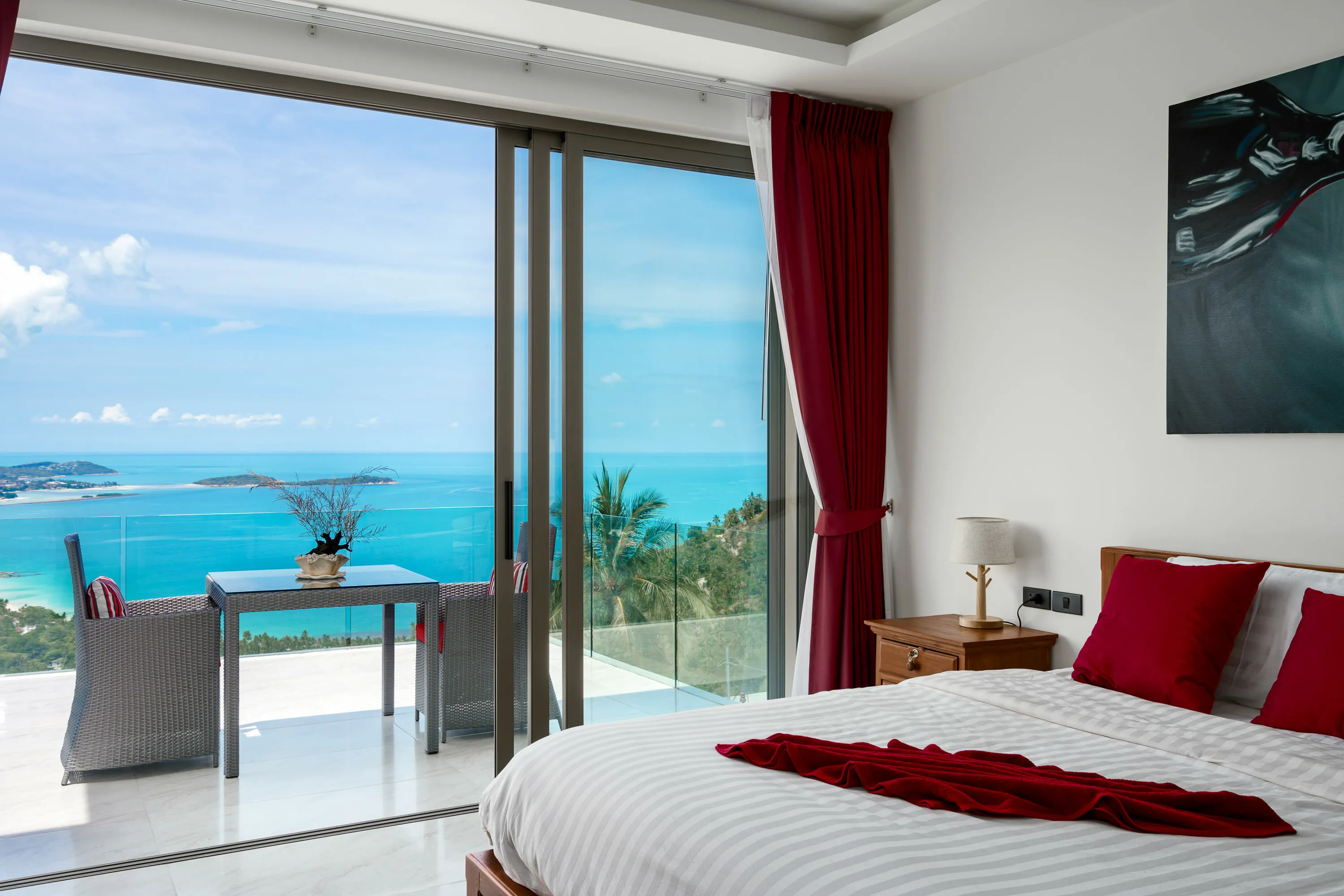 Contemporary 4-Bedroom Sea & Mountain View Villa in Bo Phut