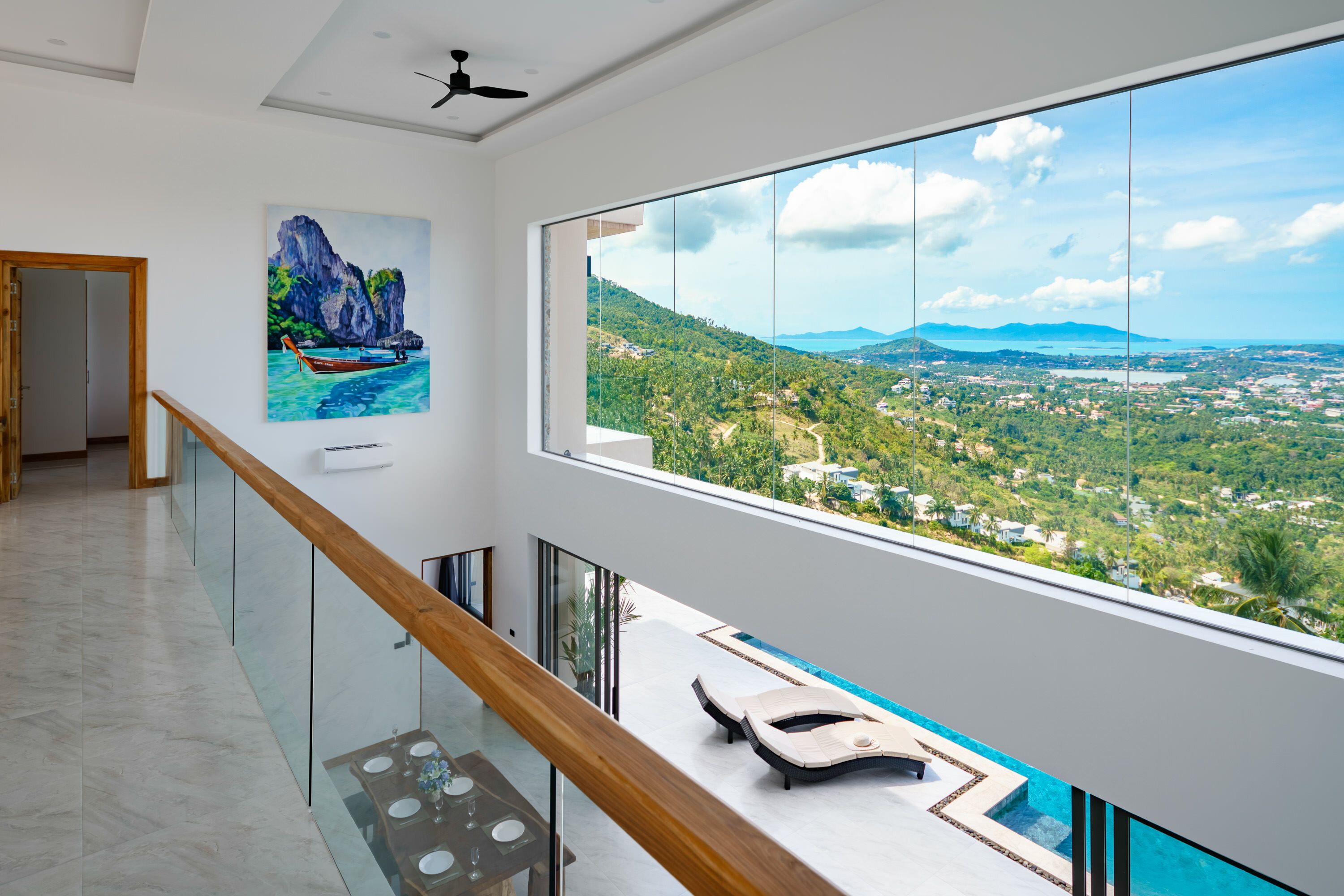 Contemporary 4-Bedroom Sea & Mountain View Villa in Bo Phut