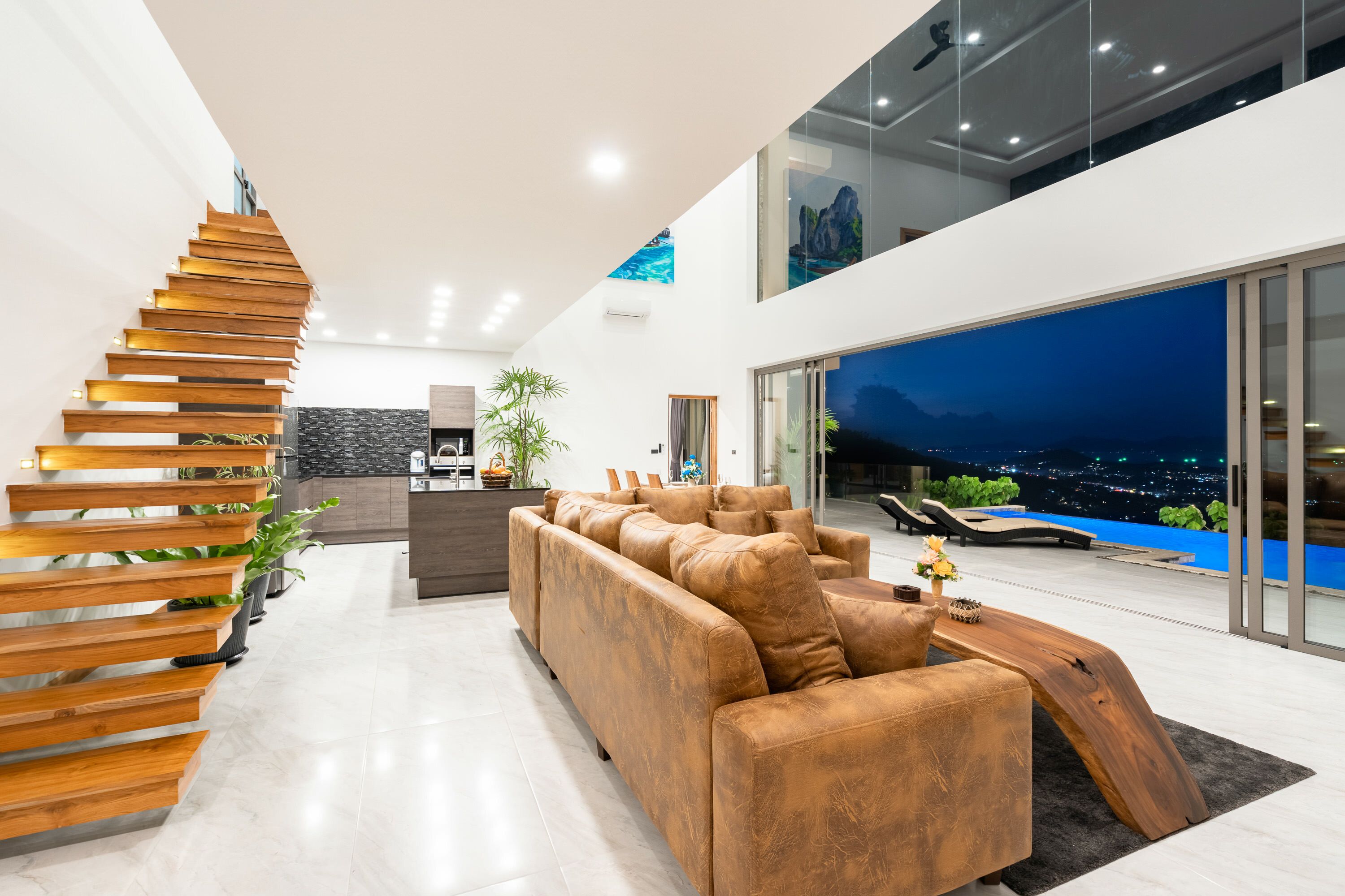 Contemporary 4-Bedroom Sea & Mountain View Villa in Bo Phut