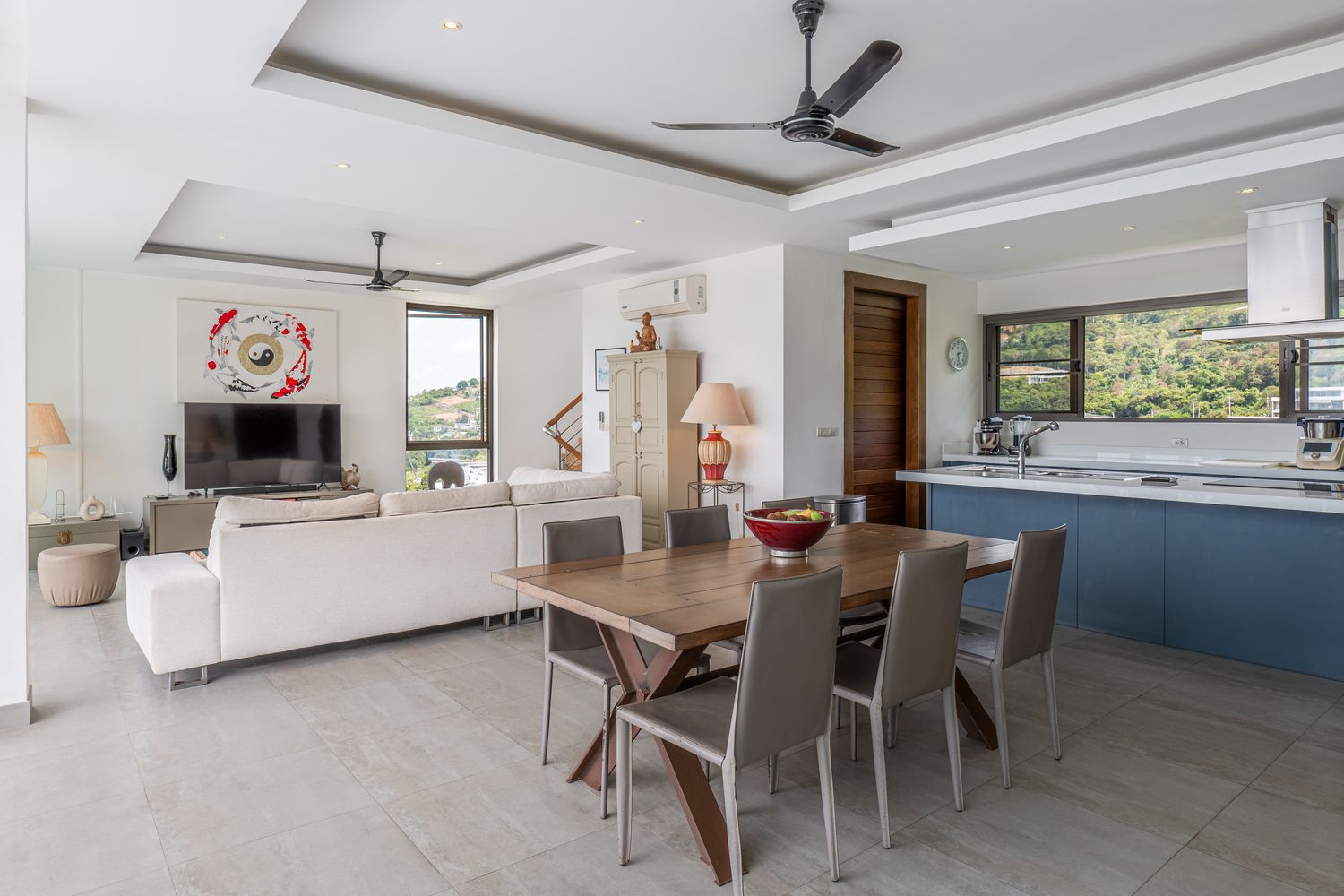 Panoramic 3-Bedroom Villa with Unfinished Apartment in Bophut Hills