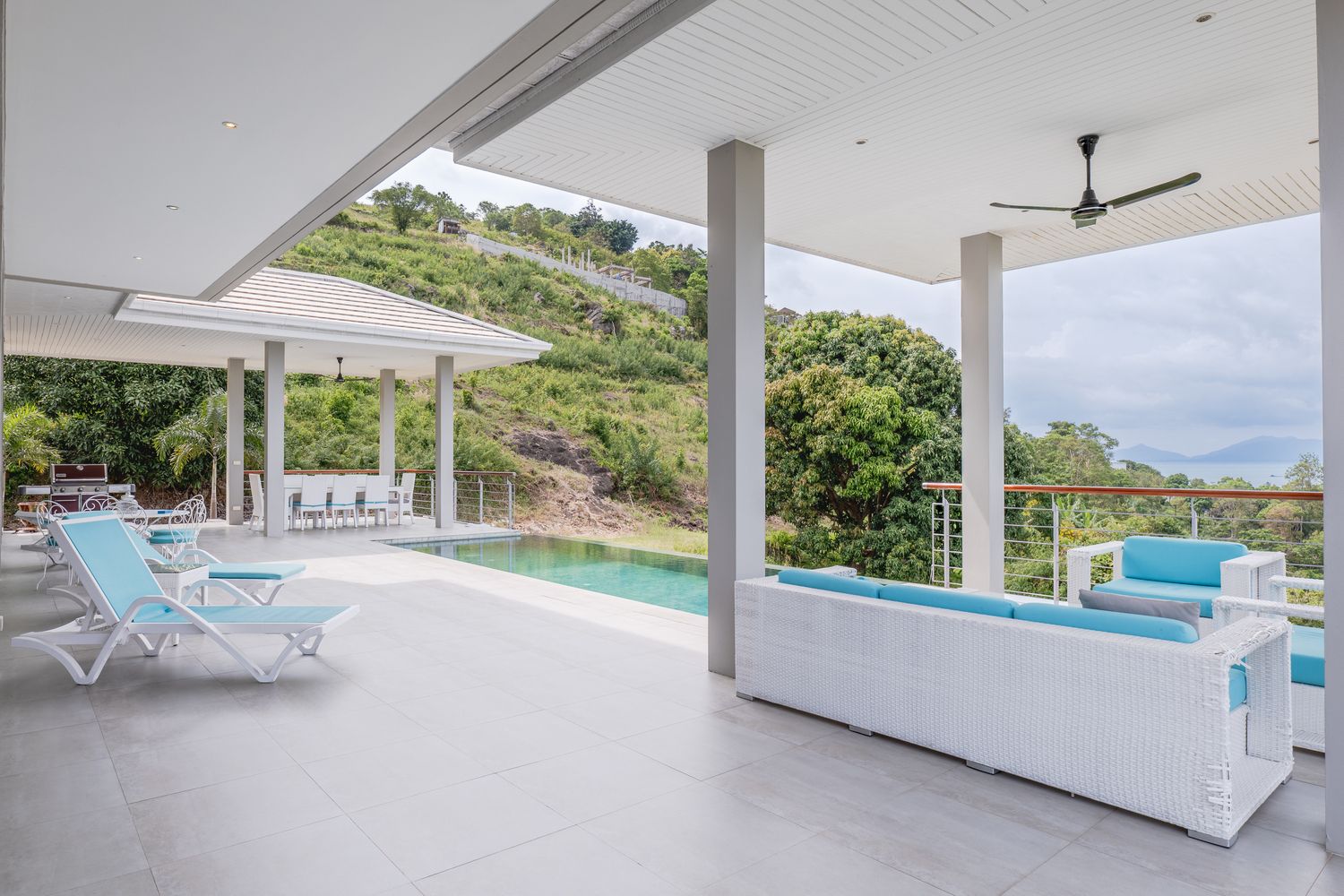 Panoramic 3-Bedroom Villa with Unfinished Apartment in Bophut Hills