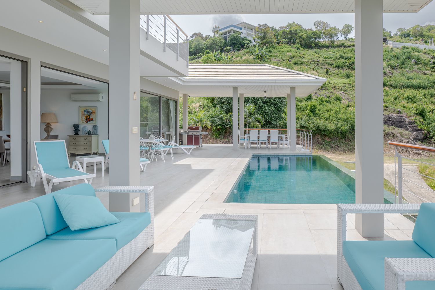 Panoramic 3-Bedroom Villa with Unfinished Apartment in Bophut Hills