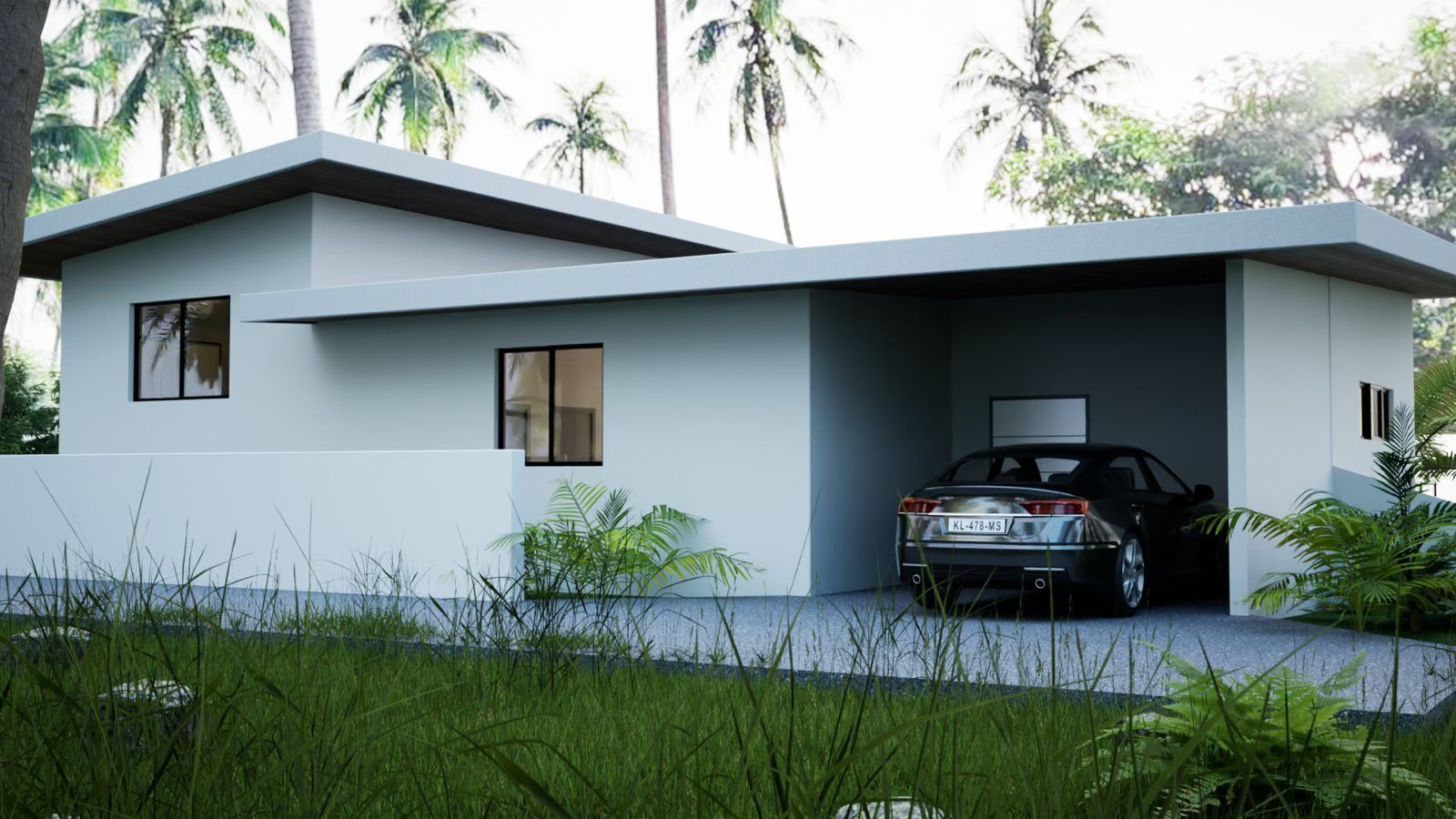 Chic Hillside 3-Bedroom Villa with Pool & Mountain View in Bophut