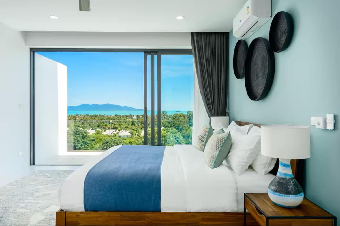 Chic 3BR Boho-Style Luxury Seaview Villa in Bophut – High-Yield 8% ROI Investment