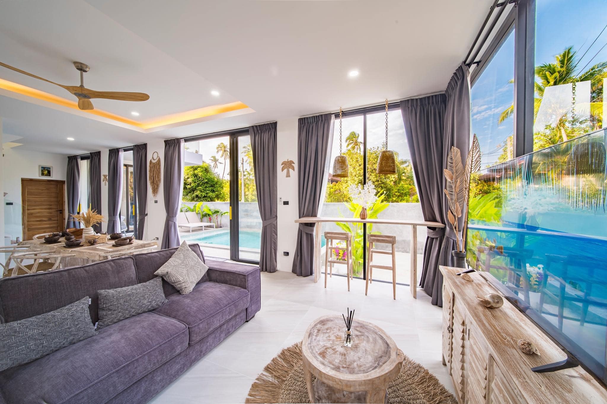 Stunning New 3BR Modern Pool Villa in Ban Tai – 300m Walk to Beach