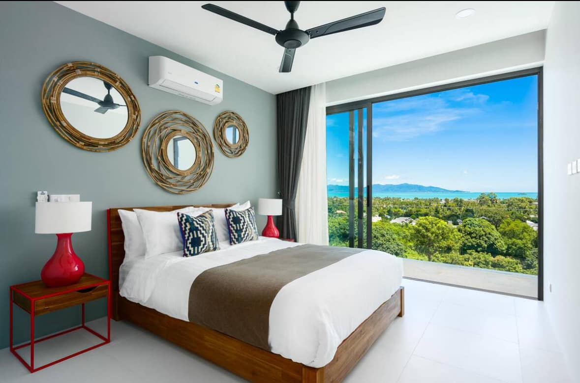 Chic 3BR Boho-Style Luxury Seaview Villa in Bophut – High-Yield 8% ROI Investment