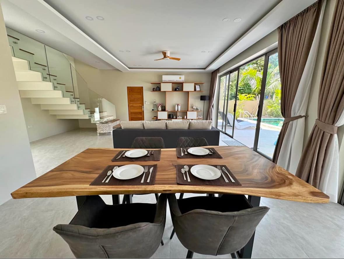 Modern 3-Bedroom Saltwater Pool Villa in Ban Tai | 2023 Build Near Phra Lan Beach