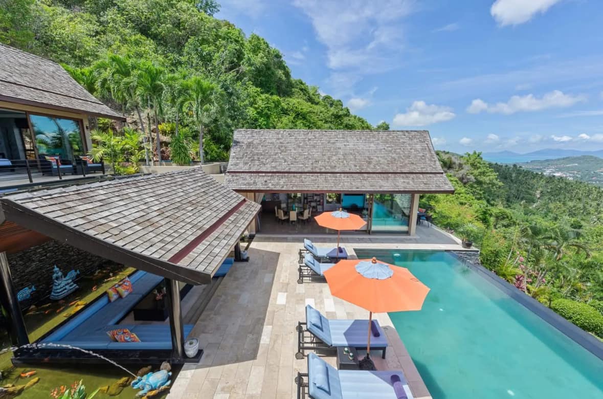 Panoramic 4-Bedroom Hillside Estate in Chaweng | 180° Coastal Views & Private Plunge Pool