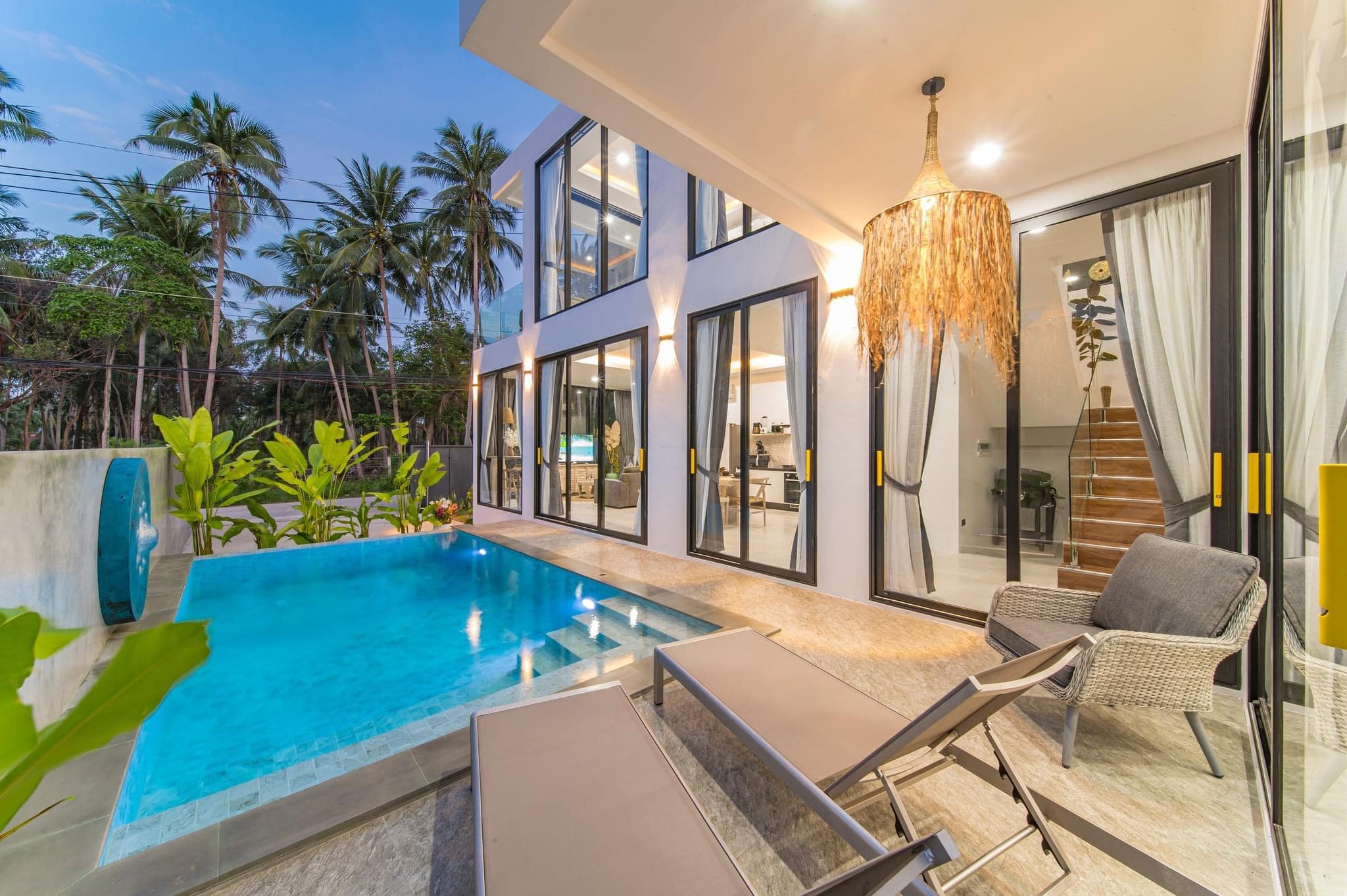 Stunning New 3BR Modern Pool Villa in Ban Tai – 300m Walk to Beach