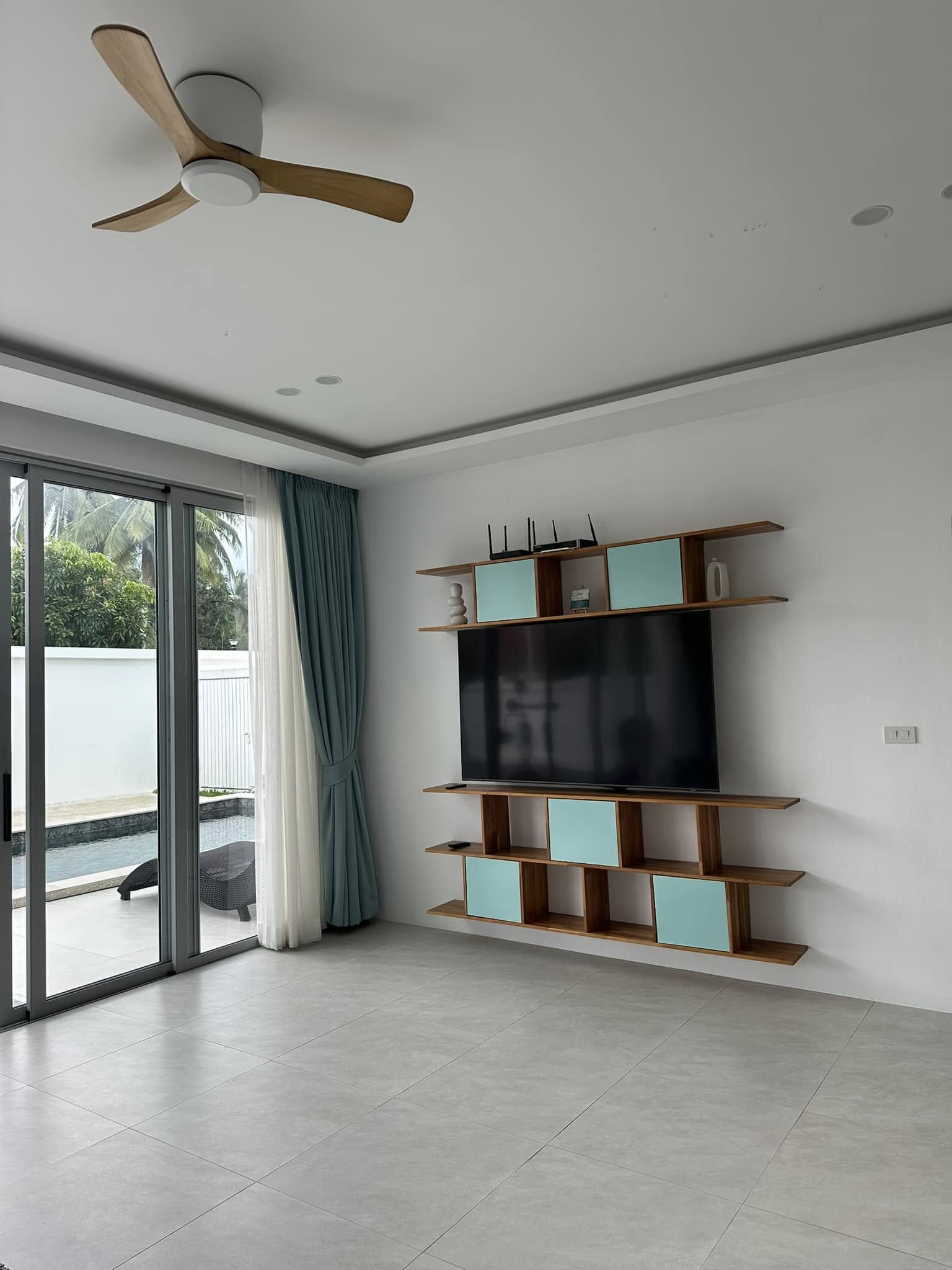 Brand-New 3-Bedroom Sunset View Villa in Ban Tai | Modern Teak Wood Finishes