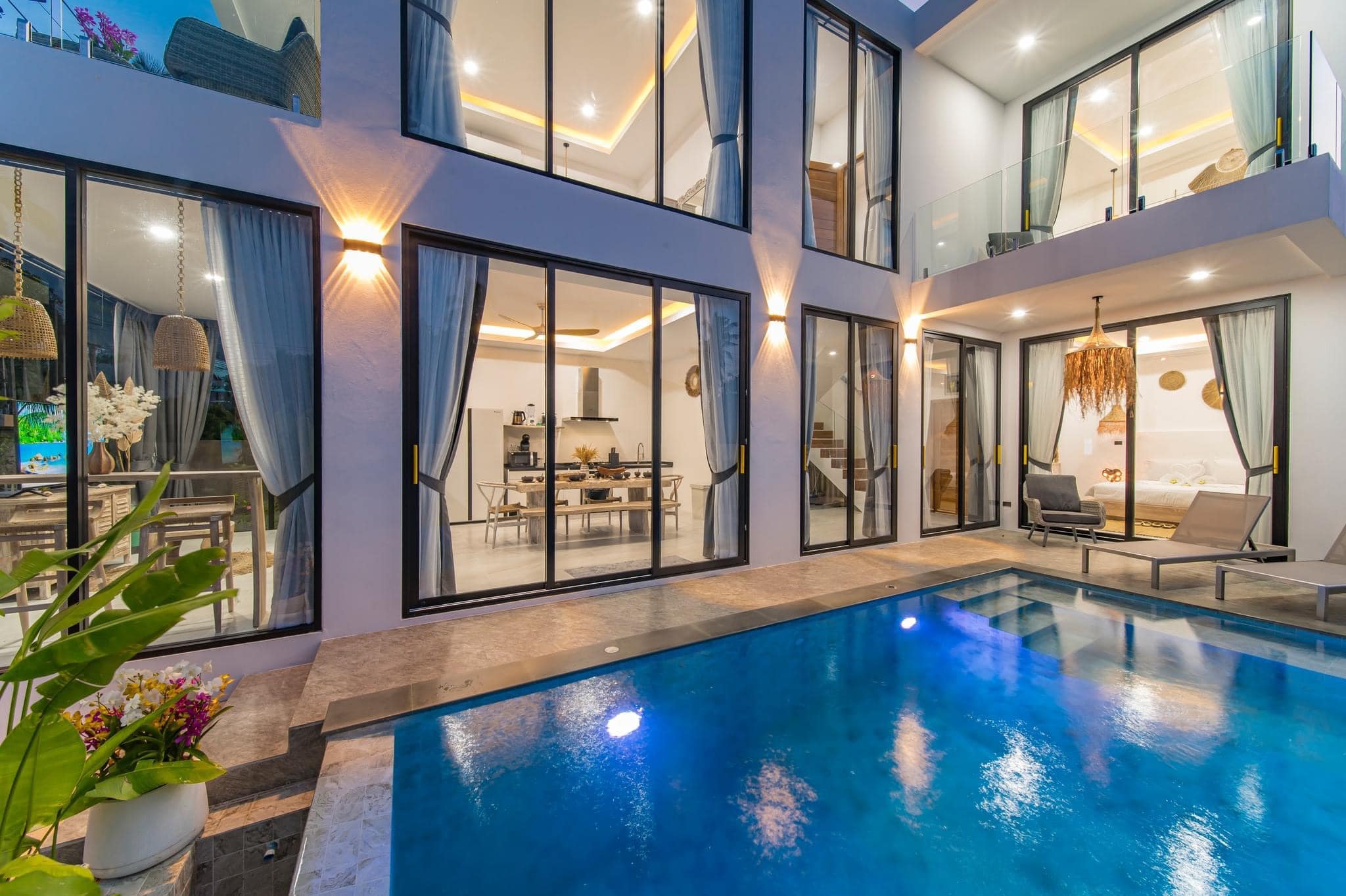 Stunning New 3BR Modern Pool Villa in Ban Tai – 300m Walk to Beach