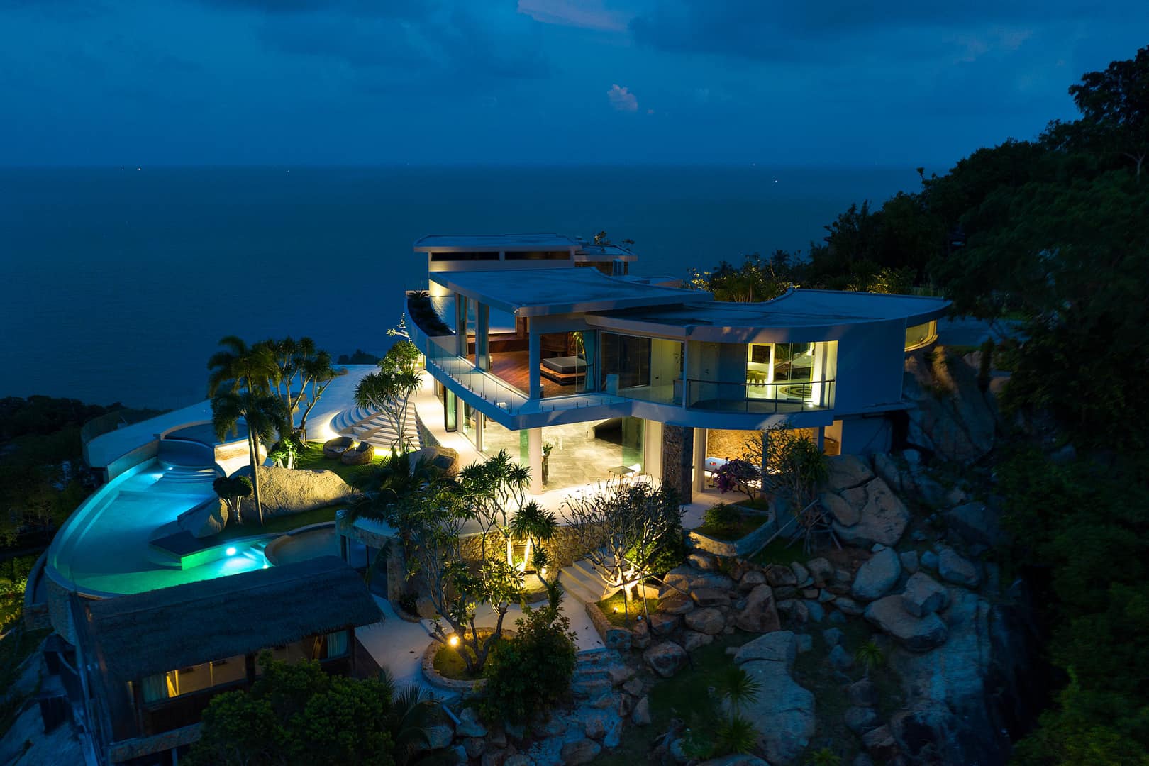 Turnkey 5-Bedroom Architectural Masterpiece in Chaweng Noi | Unrivaled 360° Ocean Views