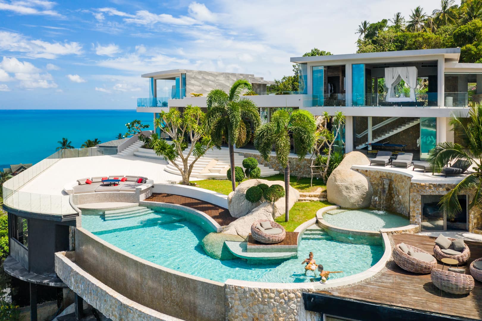 Turnkey 5-Bedroom Architectural Masterpiece in Chaweng Noi | Unrivaled 360° Ocean Views